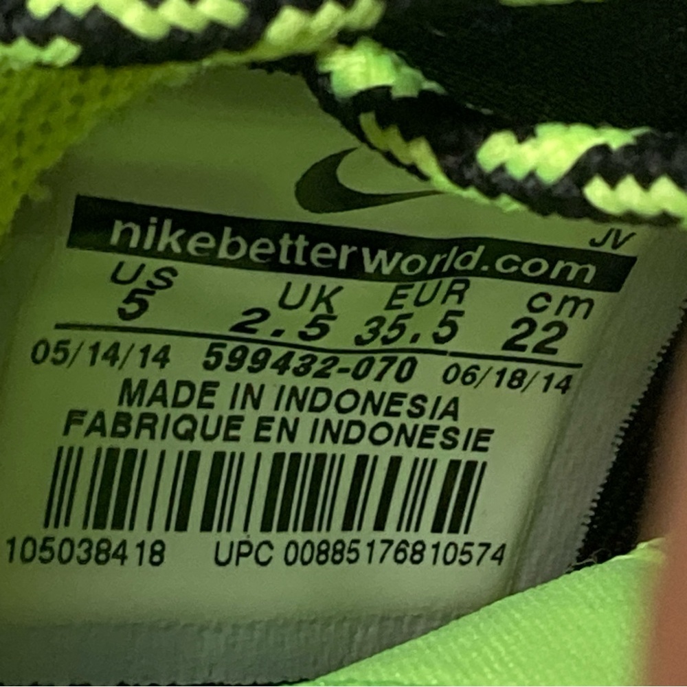 Nike Roshe Run Women’s Black and Gray Sneakers Camouflage Design neón Yellow 5 - Picture 12 of 13